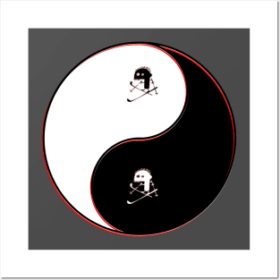 yin yang balance harmony design eastern philosophy skiing Posters and Art